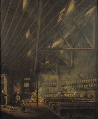 Interieur van een werkplaats, 1777 door Pierre Antoine Demachy